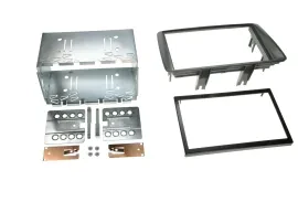 Einbaurahmen Set Doppel DIN Autoradio für Fiat Panda 2003-2012 grau