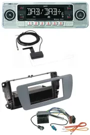 Dietz Bluetooth USB MP3 DAB Autoradio für Seat Ibiza (ab 08) conemaragrau