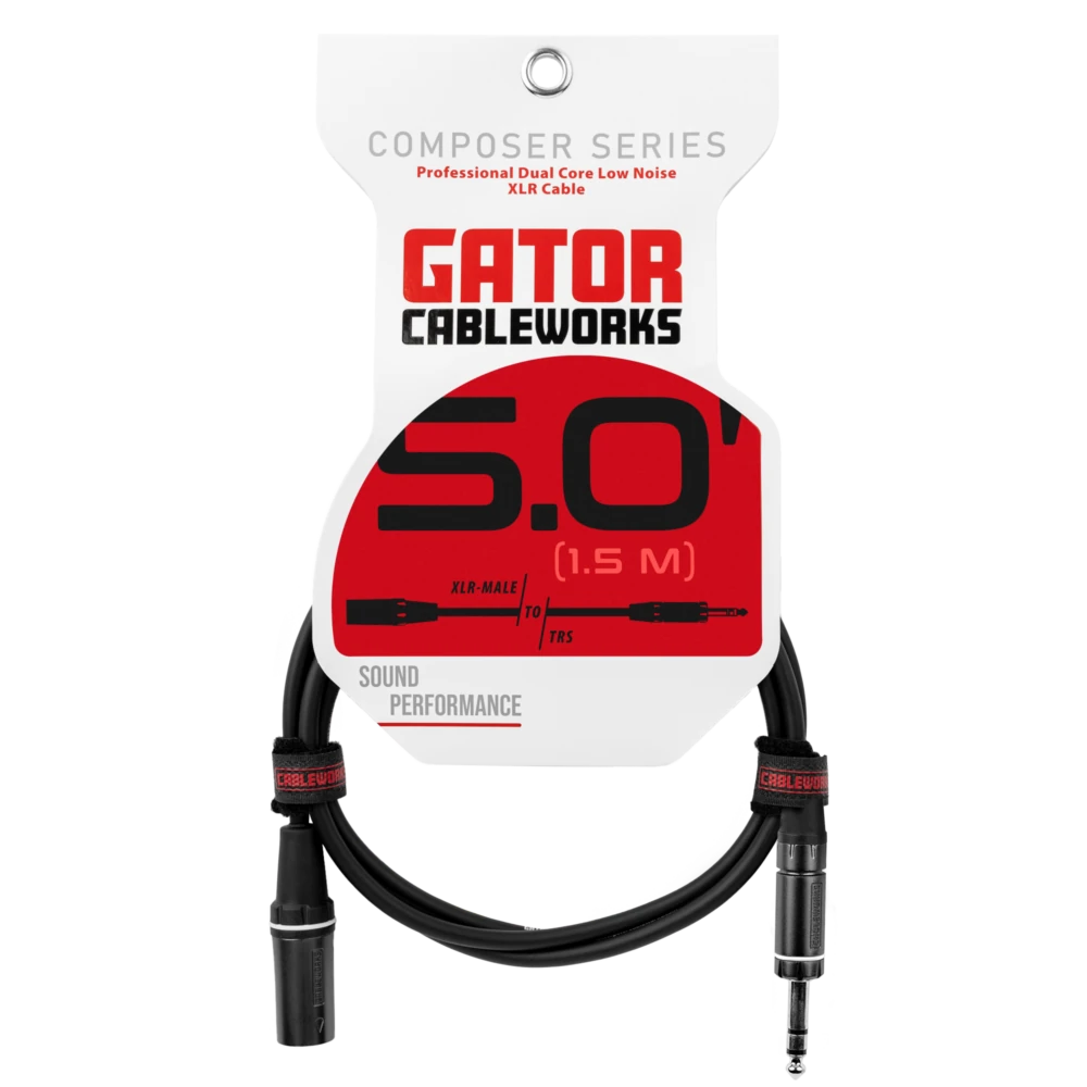 Коммутационный кабель Gator GCWC-XLR-05MTRS Composer Series Balanced Black 1.5 м