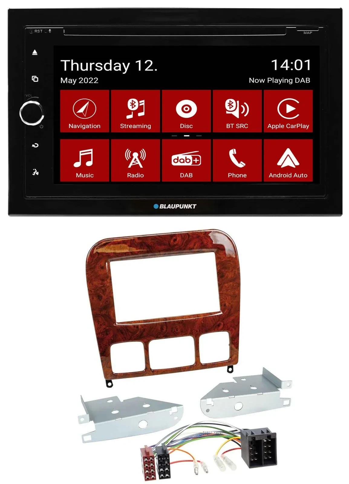 Blaupunkt MP3 DVD Bluetooth DAB 2DIN USB Autoradio für Mercedes S-Klasse 98-05 H