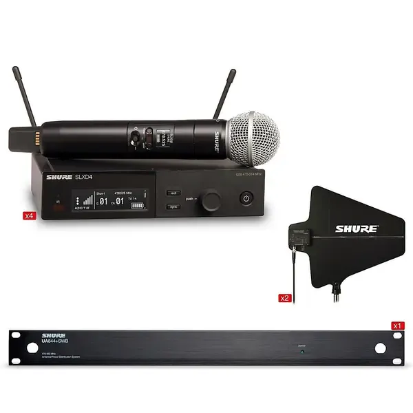 Комплект радиосистем Shure SLXD 4 Handheld Wireless Microphone With Antenna Bundle Band J52