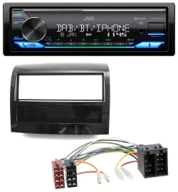 Автомагнитола JVC Bluetooth DAB USB MP3 для Fiat Ducato 2011–2021, черный (piano black)