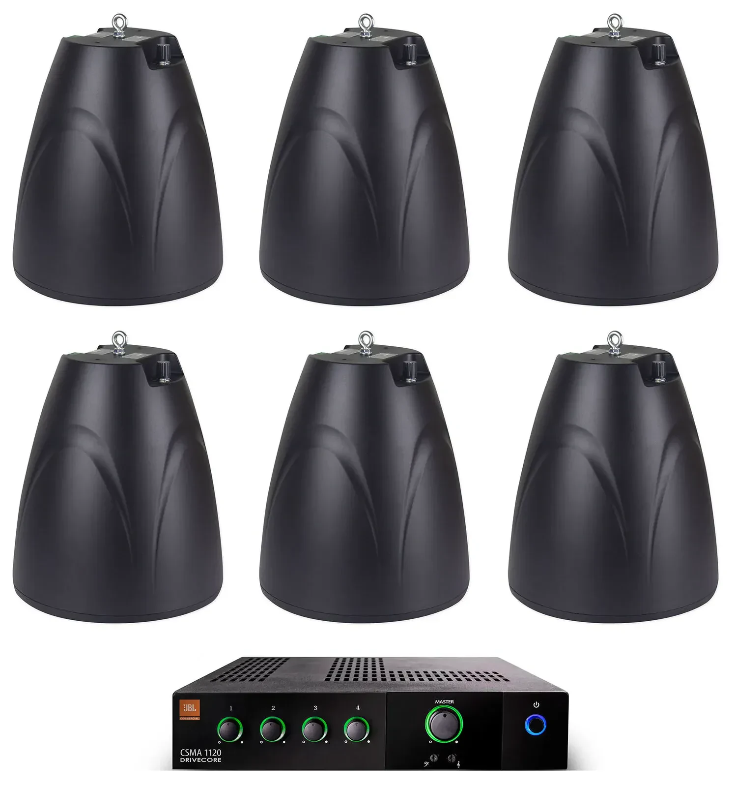 Потолочная акустика JBL PEN-65T Black с усилителем (6 штук)