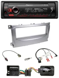 Автомагнитола для Ford Pioneer USB, DAB, Bluetooth, совместима с кнопками на руле (Galaxy, C‑Max с 2007, Focus)