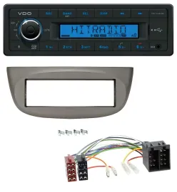 Автомагнитола для Renault Twingo 2007–2012 VDO Bluetooth, USB, AUX, MP3 бежево-серая