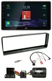 JVC DAB Lenkrad Bluetooth USB Autoradio für Alfa Romeo 156 00-01 schwarz