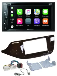 Автомагнитола Pioneer 2DIN, MP3/USB/DVD, Bluetooth, DAB, для Kia Ceed (с 2012), глянцевый