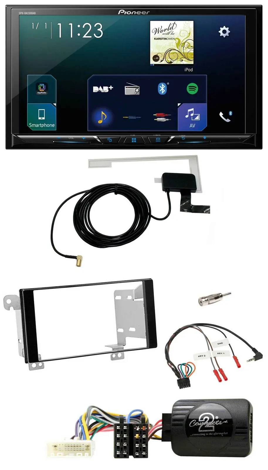 Pioneer 2DIN DAB USB Lenkrad Bluetooth Autoradio für Subaru ForesterSJ Impreza X