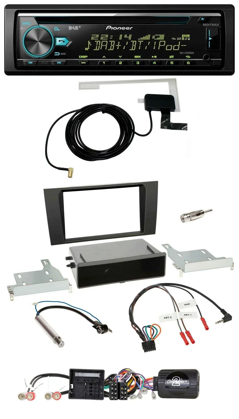 Pioneer MP3 Lenkrad CD USB DAB Autoradio für Audi A4 (2000-2001)