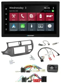 Blaupunkt 2DIN Lenkrad USB Bluetooth DAB Autoradio für Kia Rio 11-15 UB anthrazi