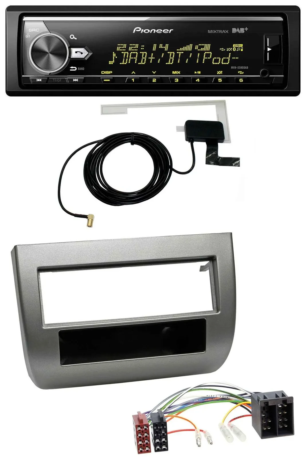 Pioneer Bluetooth DAB USB MP3 Autoradio für Lancia Y (843 03-11) anthrazit