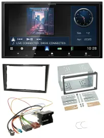 Kenwood Bluetooth 2DIN USB DAB MP3 Autoradio für Opel Astra H Corsa D Zafira B K