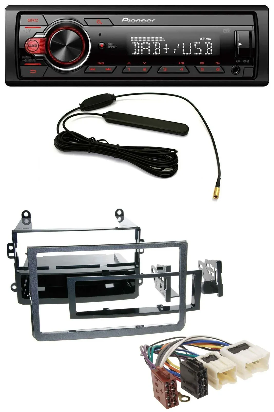 Автомагнитола для Nissan 350Z Pioneer 1DIN, DAB, USB, AUX, MP3