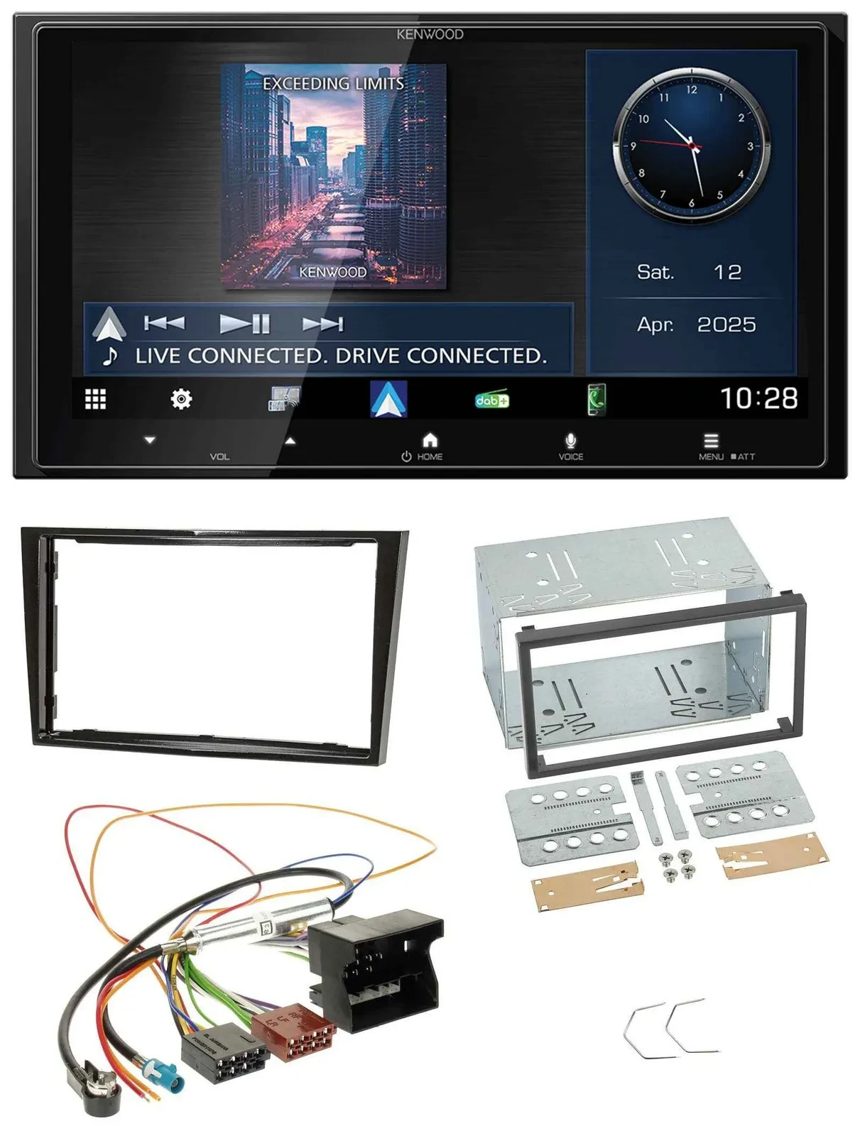 Kenwood Bluetooth 2DIN USB DAB MP3 Autoradio für Opel Astra H Corsa D Zafira B K