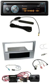 Pioneer CD USB Bluetooth DAB Lenkrad Autoradio für Opel Corsa D matt-chrom 09-14