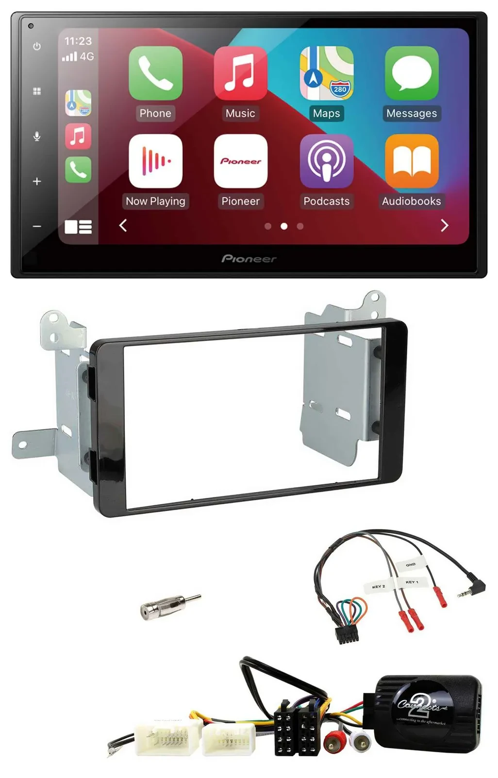 Автомагнитола для Mitsubishi L200 (с 10/2015) Pioneer 2DIN, DAB, Bluetooth, USB, поддержка управления на руле