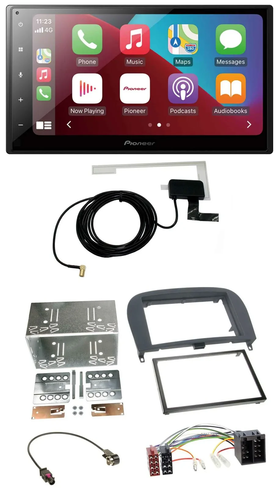 Pioneer USB Bluetooth DAB MP3 2DIN Autoradio für Mercedes SL-Klasse 2001-2011 R2