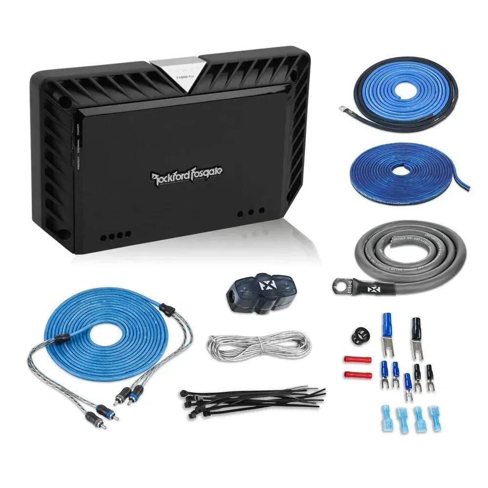 Автомобильный усилитель Rockford Fosgate T1000-1bdCP 1-канальный, 1000W (набор) с 4 AWG amp kit