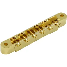 Advanced Plating ABR-1 Wired Bridge w/ Raw Brass Saddles for Gibson, GOLD