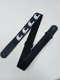 MZ-RG-5-1ApIslamBk Ремень для гитары, черный, аппликация Ислам, MEZZO