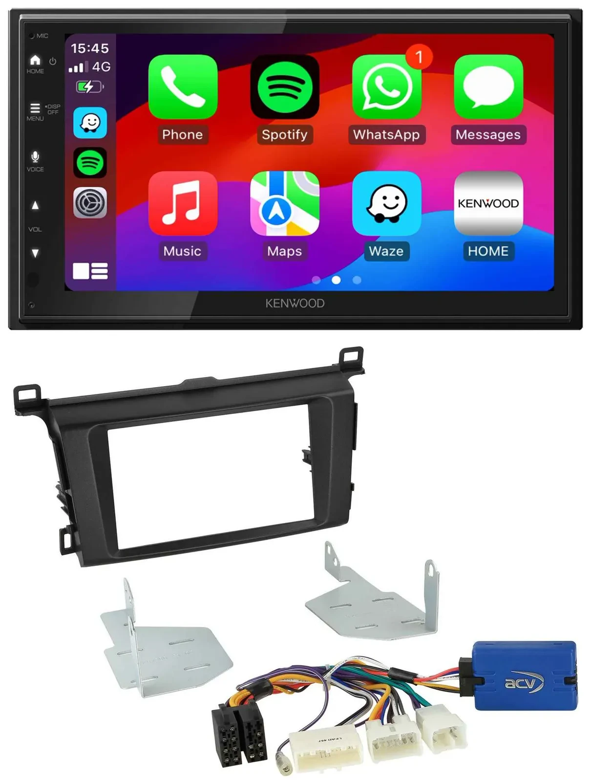 Автомагнитола для Toyota RAV4 (с 2013) Kenwood 2DIN, MP3, USB, DAB, Bluetooth