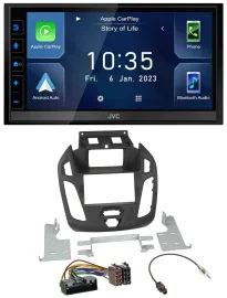 JVC DAB Bluetooth MP3 USB 2DIN Autoradio für Ford Transit 2012-2018 Display Conn