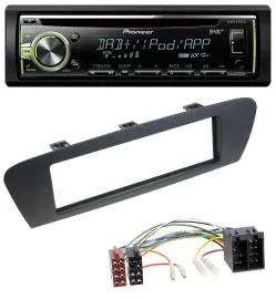 Pioneer DAB USB MP3 AUX CD Autoradio für Renault Scenic (ab 09) - braun