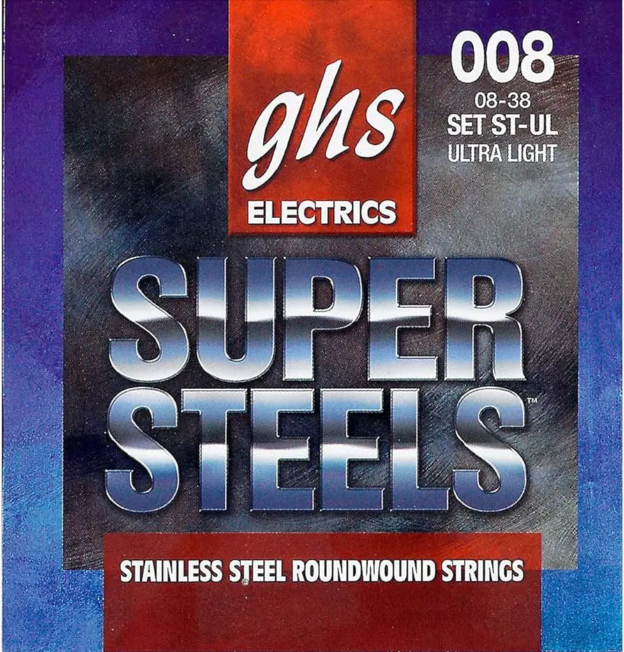 Струны для электрогитары GHS Strings ST-UL Super Steels 8-38