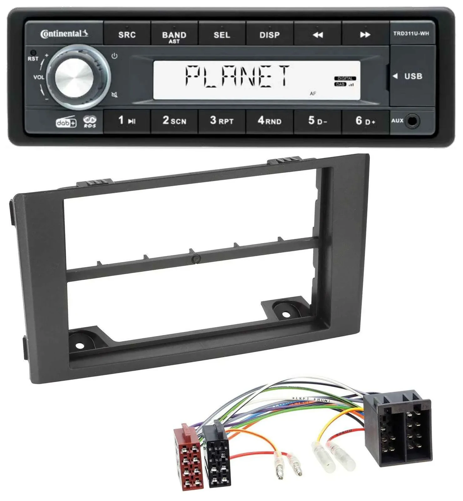 Автомагнитола для Iveco Daily Continental 1-DIN MP3/AUX/USB/DAB черный