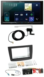 Pioneer 2DIN DAB USB MP3 Bluetooth Autoradio für Alfa Romeo Mito 955 ab 14 schwa