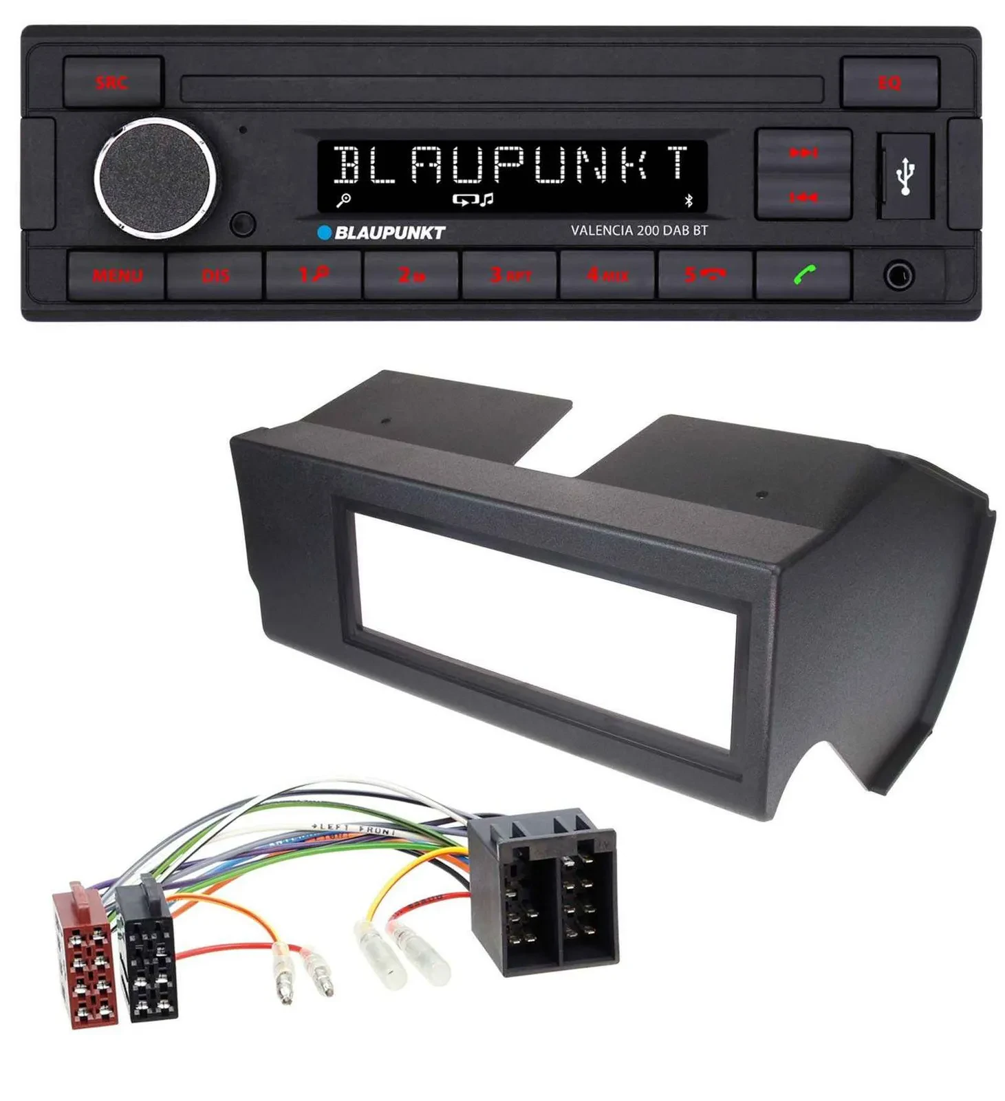 Blaupunkt DAB MP3 Bluetooth USB Autoradio für Fiat Panda (bis 2002) - schwarz