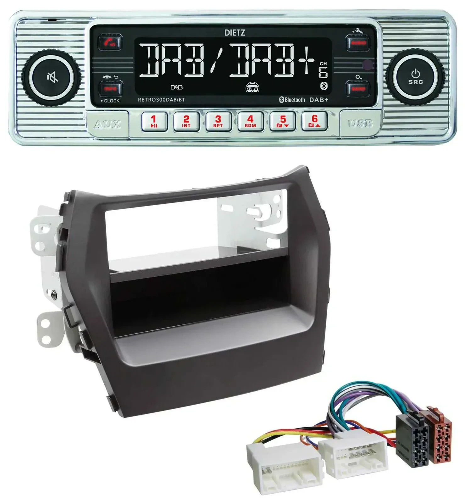 Dietz Bluetooth MP3 DAB USB Autoradio für Hyundai Santa Fe (ab 2012)