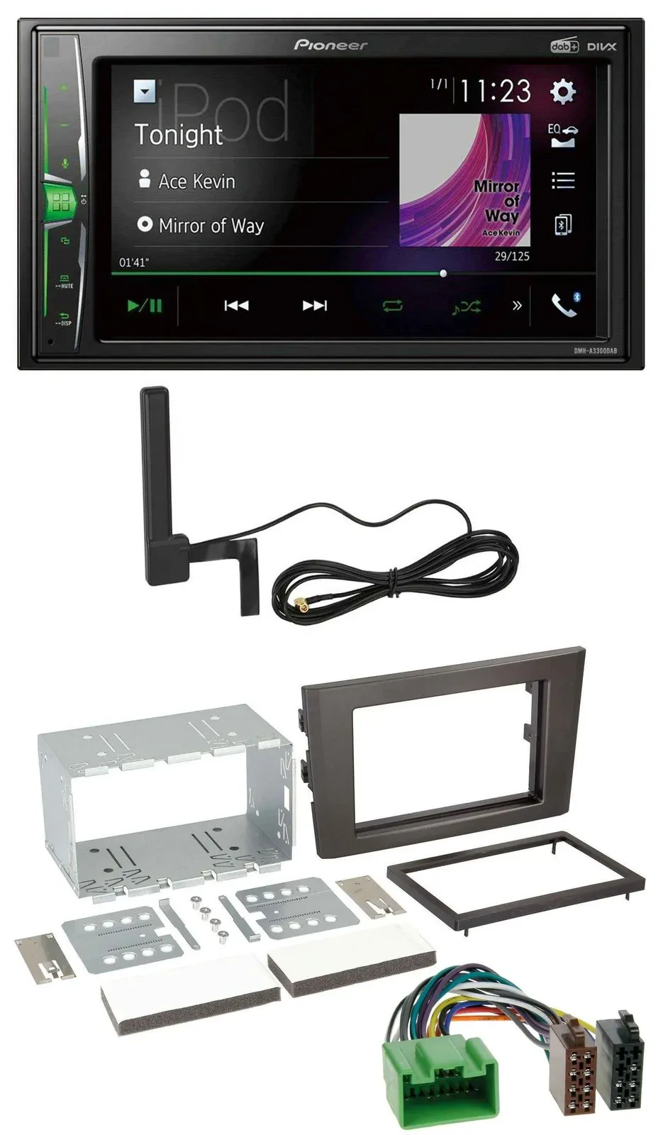 Pioneer MP3 DAB AUX 2DIN Bluetooth Autoradio für Volvo XC 90 07-14 16 Pin