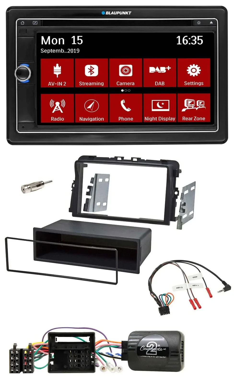 Blaupunkt 2DIN USB DAB Lenkrad Bluetooth TMC Navigation für Opel Vivaro 2011-201