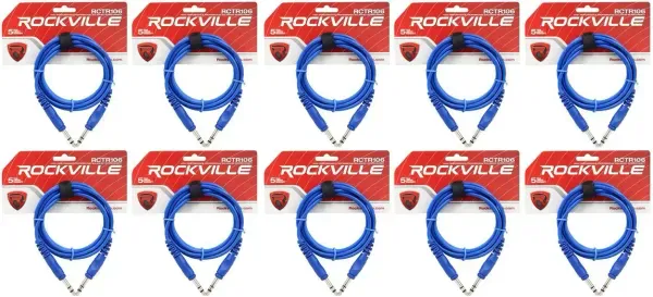 Коммутационный кабель Rockville RCTR106BL Blue 1.8 м (10 штук)