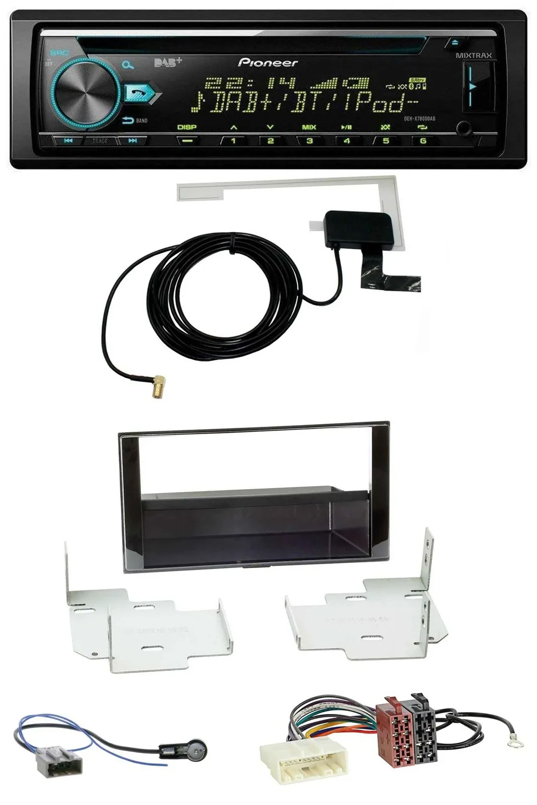 Pioneer MP3 AUX CD USB DAB Autoradio für Nissan Micra, Note (ab 2013)