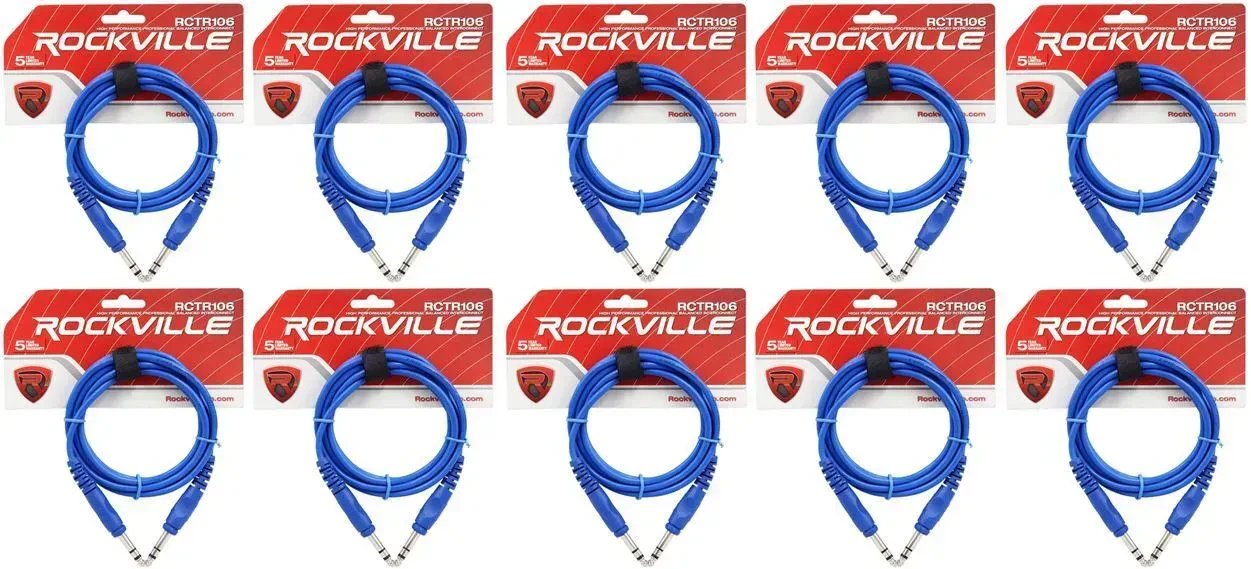 Коммутационный кабель Rockville RCTR106BL Blue 1.8 м (10 штук)