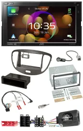 Автомагнитола для Hyundai i10 (2009–2013) JVC 2DIN DAB Bluetooth USB, поддержка управления на руле, тёмно-серый