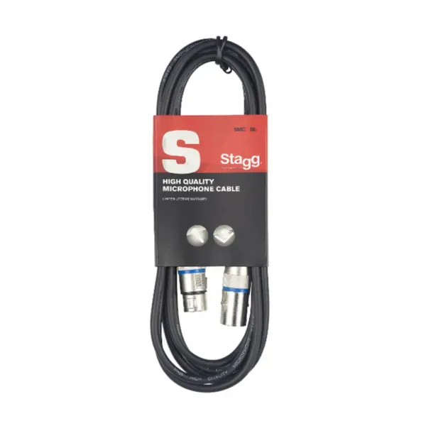 Микрофонный кабель Stagg SMC6 BL Black 6 м