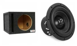 NVX VCW102 1000W RMS 10" Dual 2-Ohm Car Subwoofer + Ported Subwoofer Enclosure