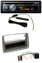 Pioneer CD USB Bluetooth DAB MP3 Autoradio für Fiat Panda (169 2003-2012) grau