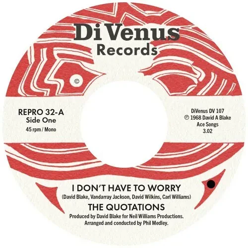 Виниловая пластинка Quotations - Don't Have To Worry / I Wanna Thank You [New 7" Vinyl] UK - Import