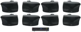 Настенная акустика JBL WET-44 PRO Black с усилителем (8 штук)