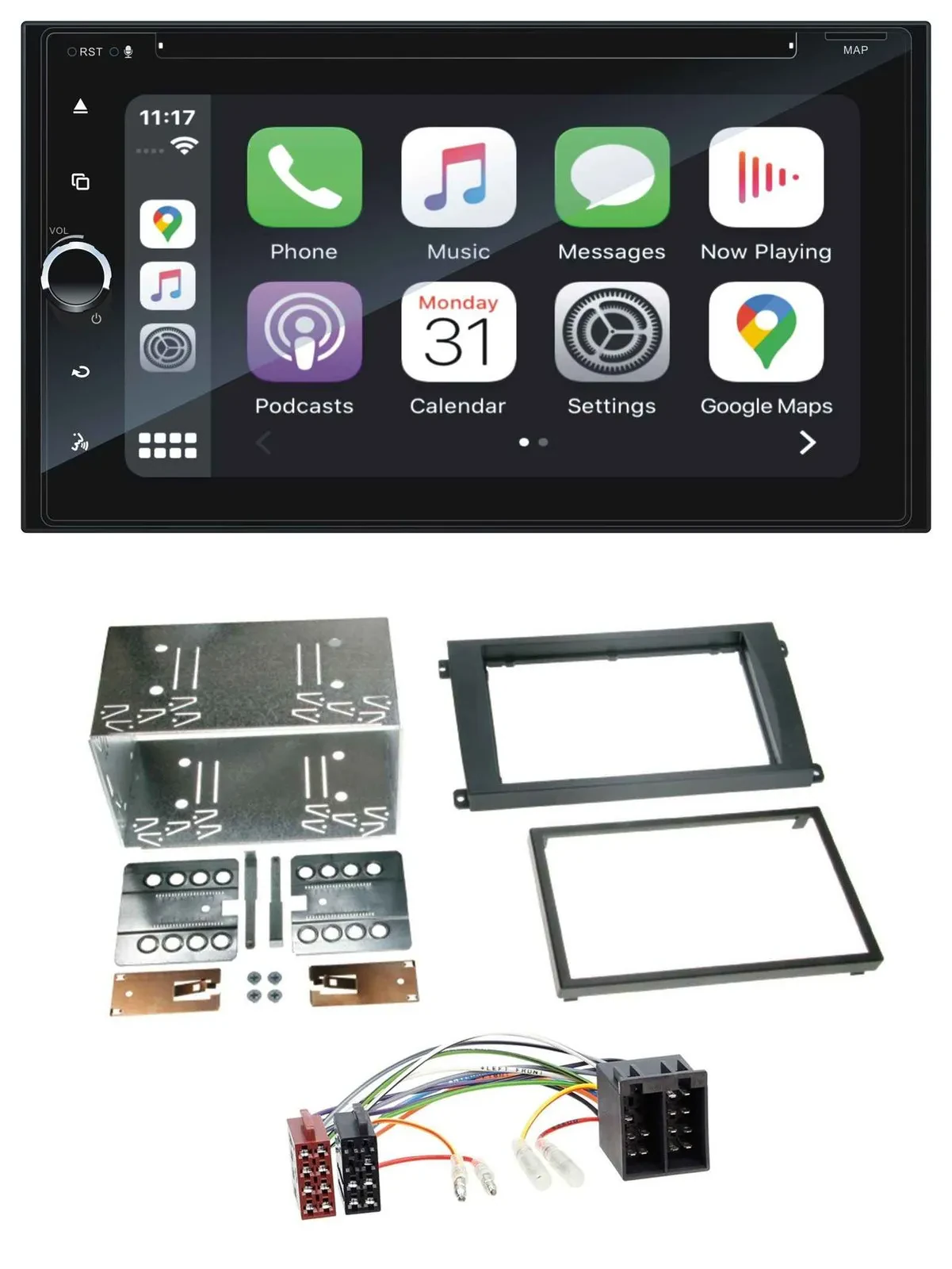 Blaupunkt 2DIN Bluetooth DAB USB DVD MP3 Autoradio für Porsche Cayenne 2002-2007