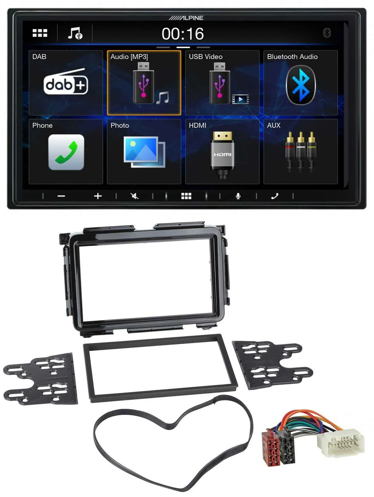 Alpine Bluetooth 2DIN MP3 DAB USB Autoradio für Honda HR-V (RU, ab 2015)