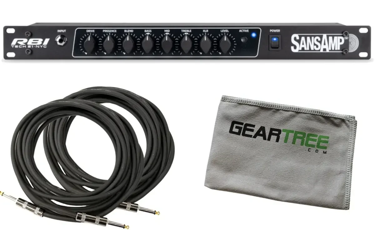 Рэковый предусилитель для бас-гитары tech21 SansAmp RBI (набор) с кабелями