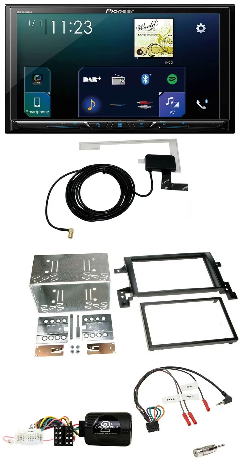 Pioneer 2DIN DAB USB Lenkrad Bluetooth Autoradio für Suzuki Grand Vitara 2005-20
