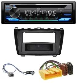 Автомагнитола JVC Bluetooth, CD, USB, DAB, MP3 для Mazda 6 (2008–2012), глянцевая