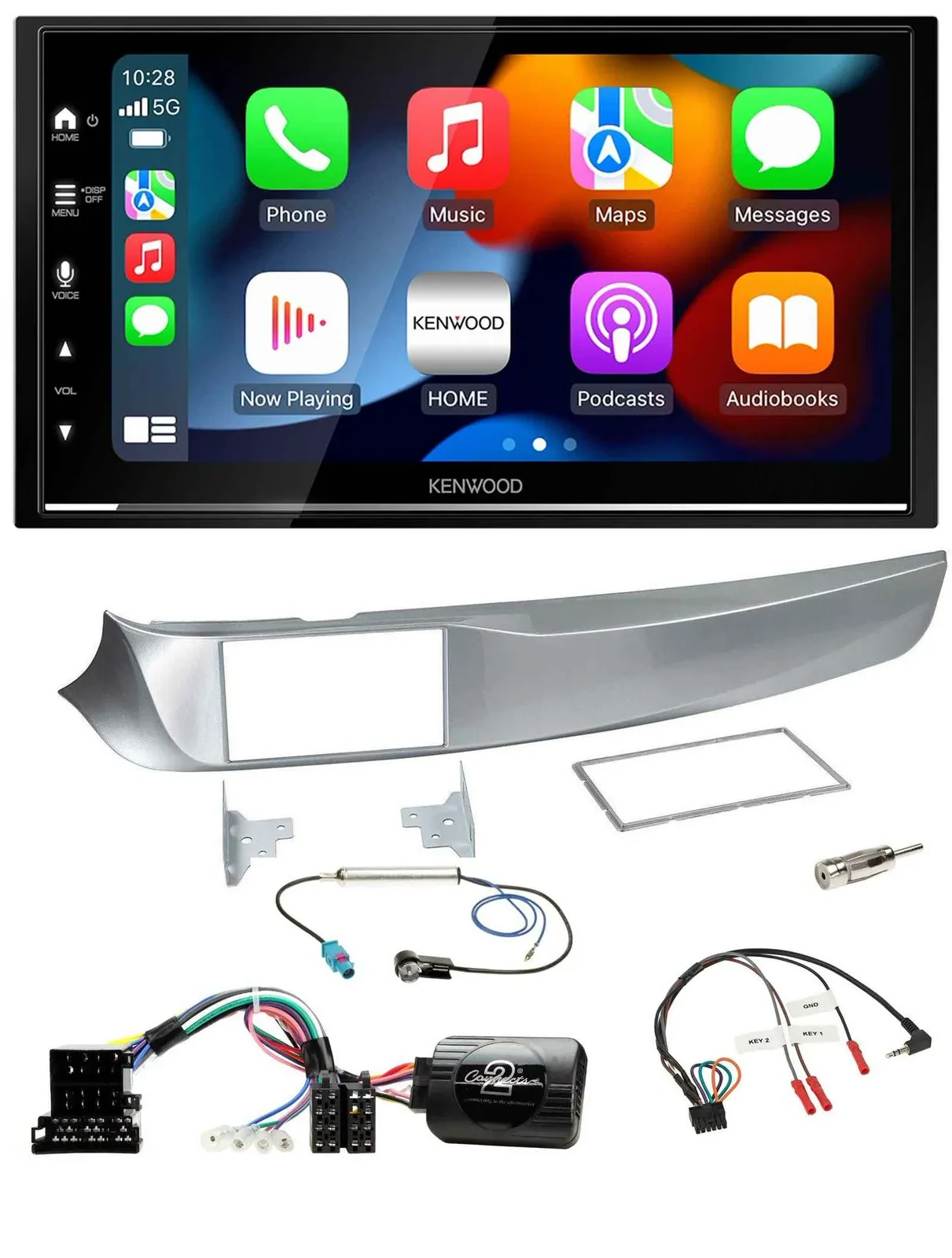 Kenwood DAB USB Bluetooth 2DIN Lenkrad Autoradio für Alfa Giulietta 2010-2014 94