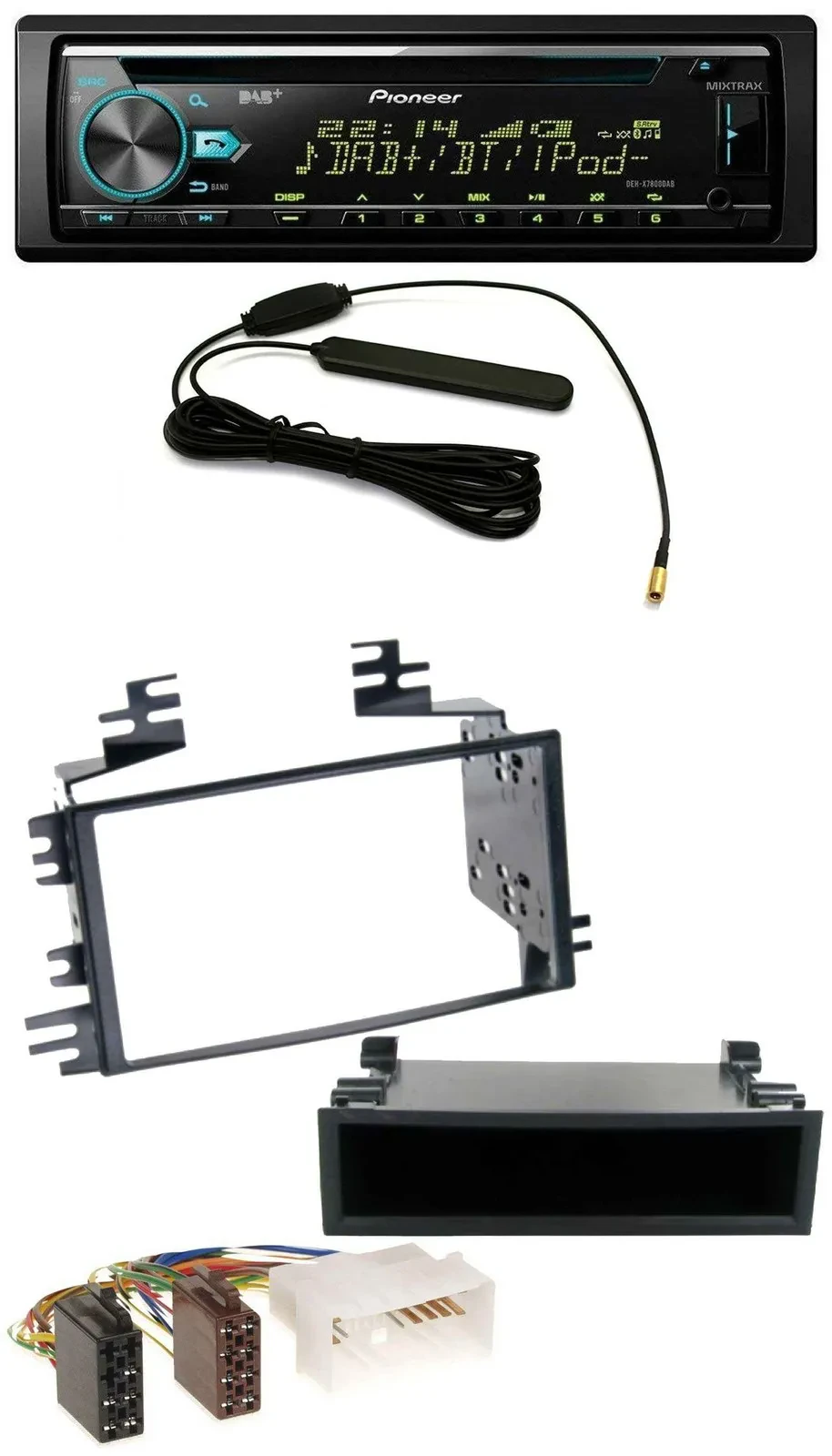 Pioneer CD MP3 AUX DAB USB Autoradio für Kia Rio Hyundai Accent 2006-2011